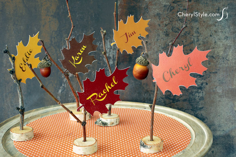 printable leaf place cards fun family crafts