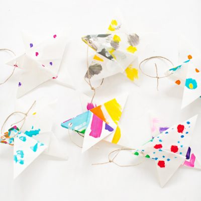 Painted Origami Star Ornaments