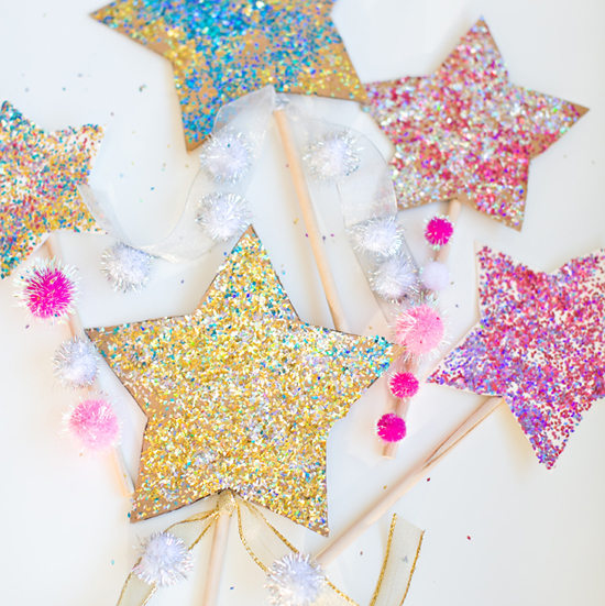 Glitter Star Wands | Fun Family Crafts