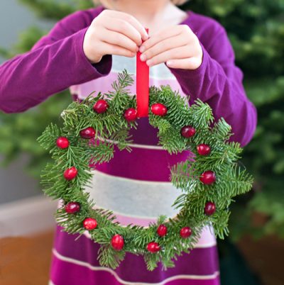Easy Holiday Pine Wreath