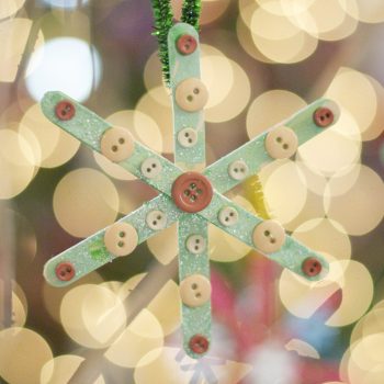 Popsicle Stick Snowflake Ornament