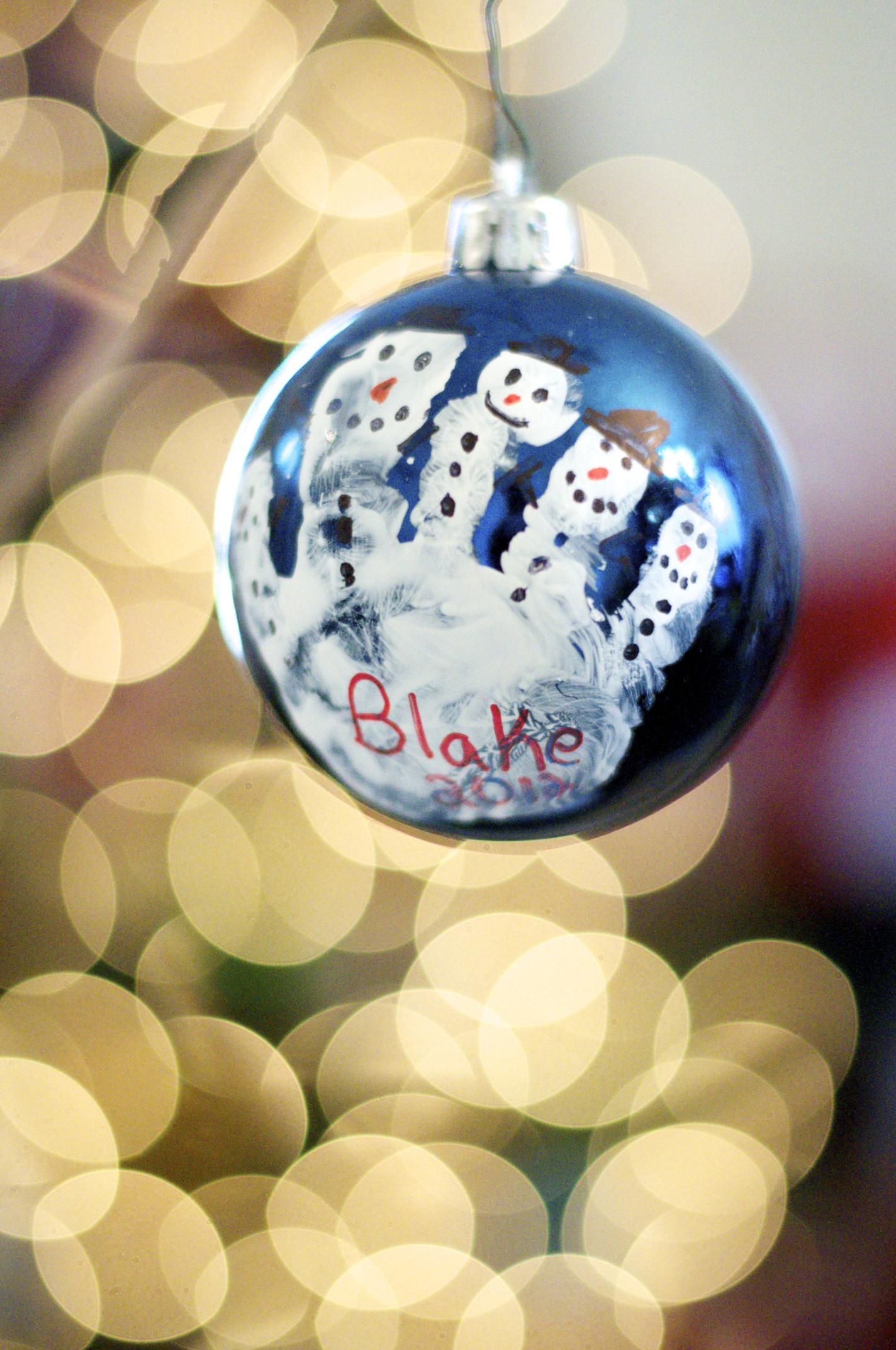 Handprint Snowman Ornament