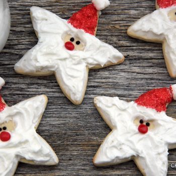 Decorated Santa Cookies