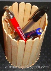 Craft Stick Pen Holder | Fun Family Crafts