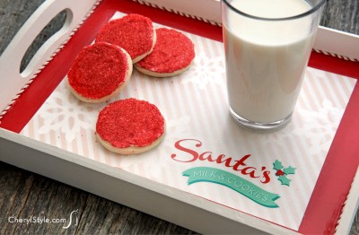 Santa Milk and Cookie Tray