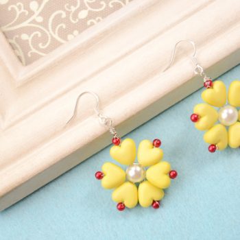 Heart Flower Earrings