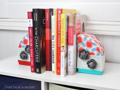 Fabric-Wrapped Bookends