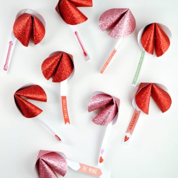 Paper Fortune Cookie Valentines