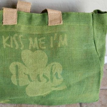 St. Patrick's Day Burlap Bag