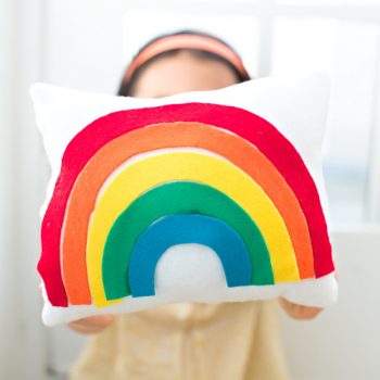 Rainbow Felt Pillow
