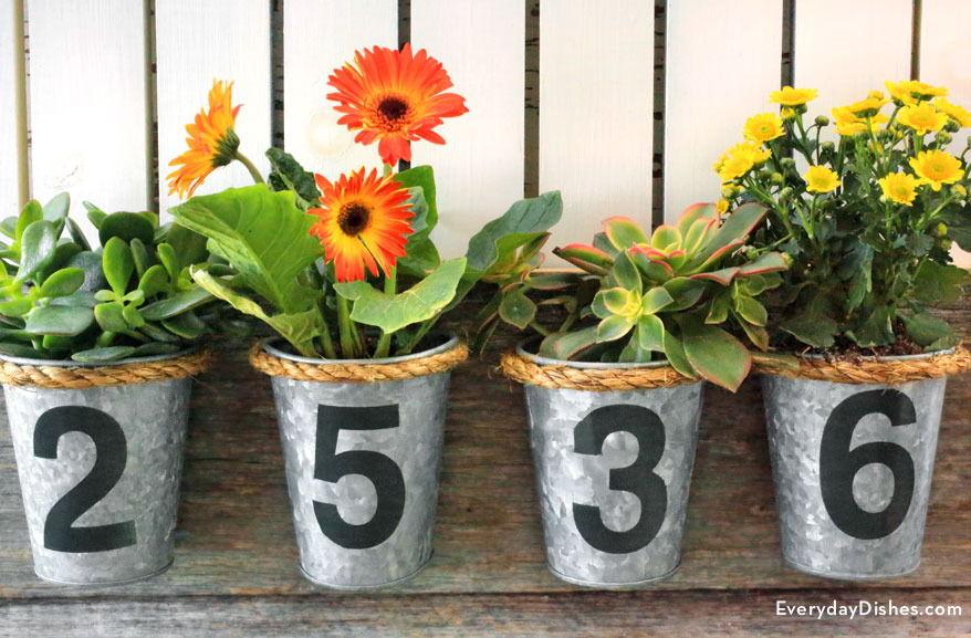 House Number Planter Fun Family Crafts