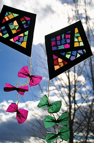 Window Kite Craft | Fun Family Crafts