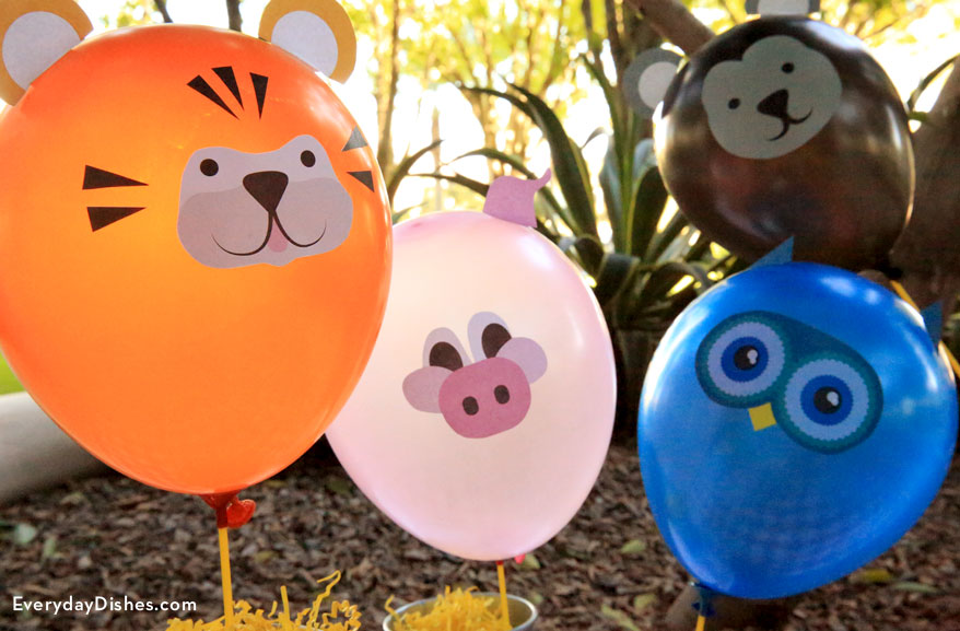 Printable Animal Balloon Decals | Fun Family Crafts