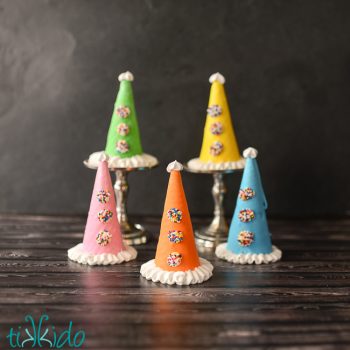 Edible Clown Hat Cupcake Toppers