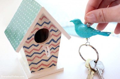 Birdhouse Key Holder