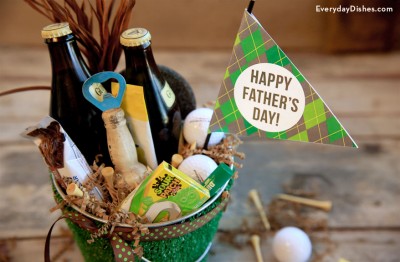 Golf-themed Father's Day Gift Basket