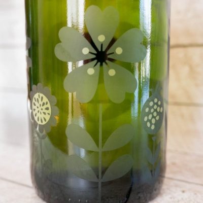Etched Glass Bottle