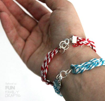 Step by step tutorial - How to make your own  Braided Friendship Bracelets at Fun Family Crafts