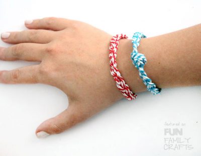 Step by step tutorial - How to make your own  Braided Friendship Bracelets at Fun Family Crafts