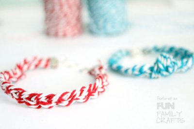 Step by step tutorial - How to make your own  Braided Friendship Bracelets at Fun Family Crafts