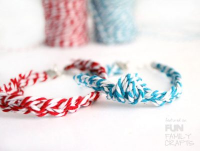 Step by step tutorial - How to make your own  Braided Friendship Bracelets at Fun Family Crafts