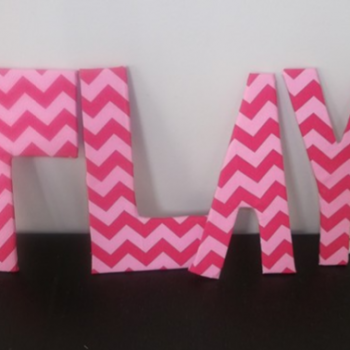 Fabric-Wrapped Foam Letters