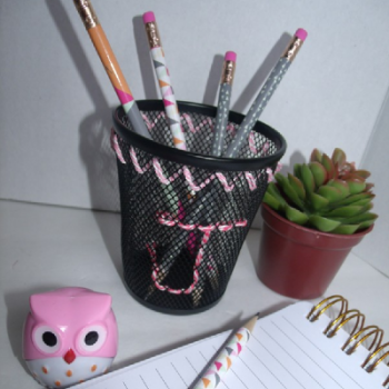 Embroidered Pencil Cup