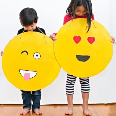 Cardboard Emoji Costumes