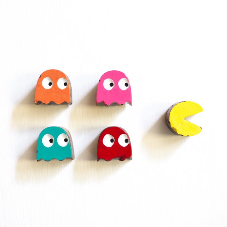 Cement Pac-Man Magnets | Fun Family Crafts