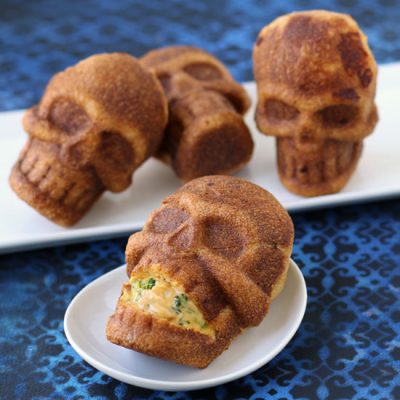 Cheesy Broccoli and Chicken Stuffed Skulls