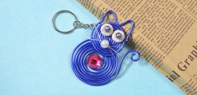 Wire-Wrapped Cat Pendant