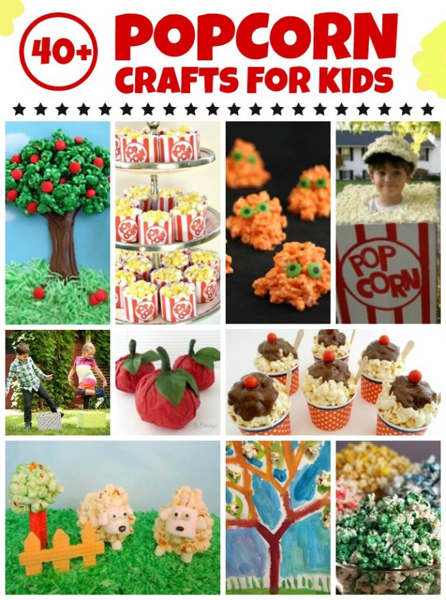 Popcorn Crafts 40+ craft ideas for kids
