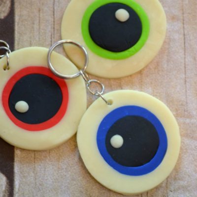 Glow-in-the-Dark Monster Eyeball Keychains