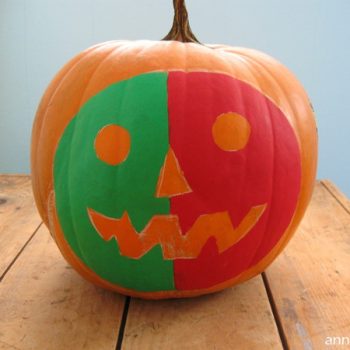 Painted Halloween Pumpkin