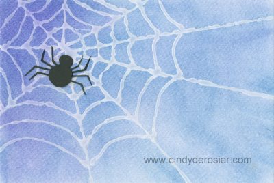 Glue-Resist Spiderweb
