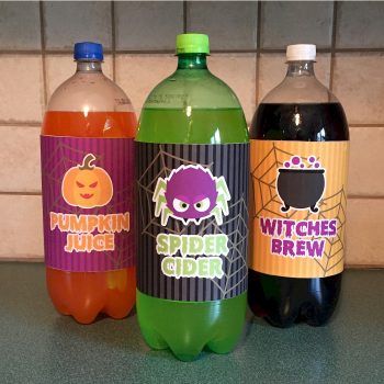 Halloween Soda Bottle Labels