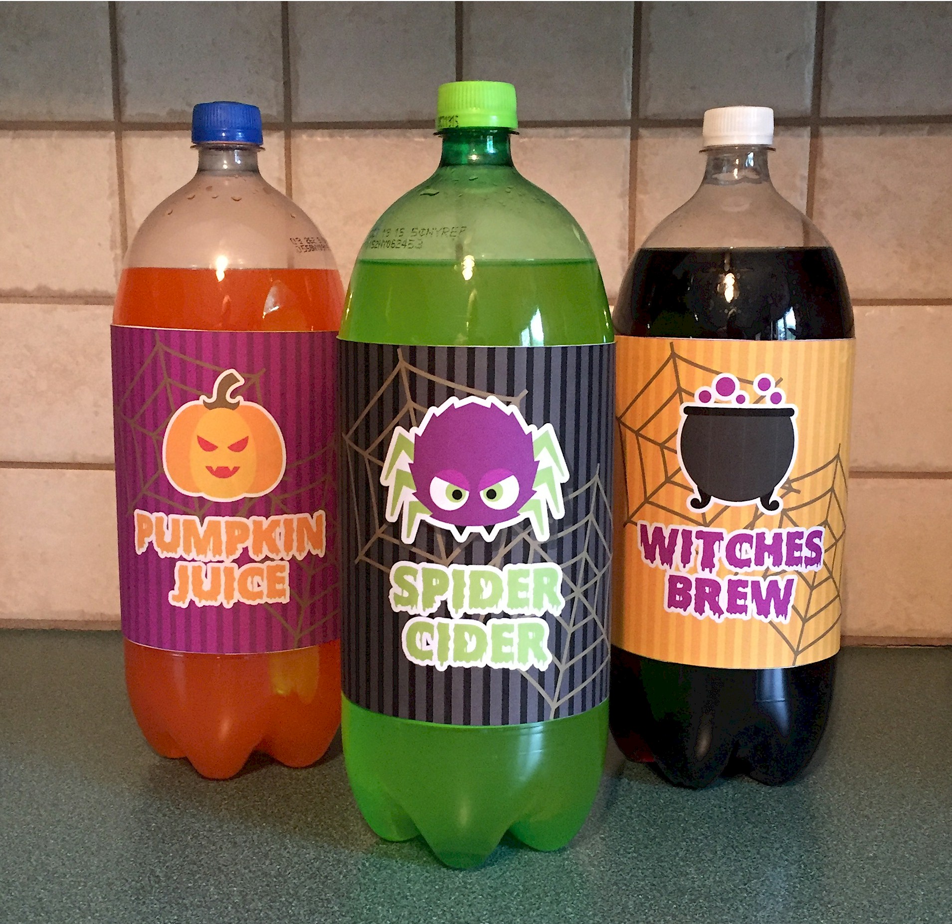 Free Printable Halloween Soda Bottle Labels