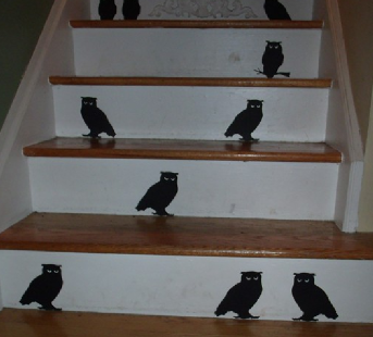 Spooky Stairway Bird Silhouettes