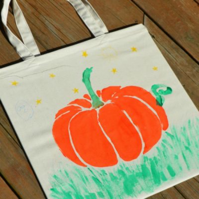 Stenciled Trick or Treat Bags
