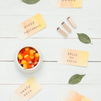 Watercolor Candy Corn Tags