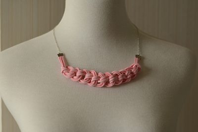 Suede Cord Braided Necklace