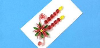 Quilled Poinsettia Card | Fun Family Crafts