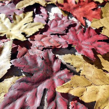 Chalk-Painted Silk Leaves
