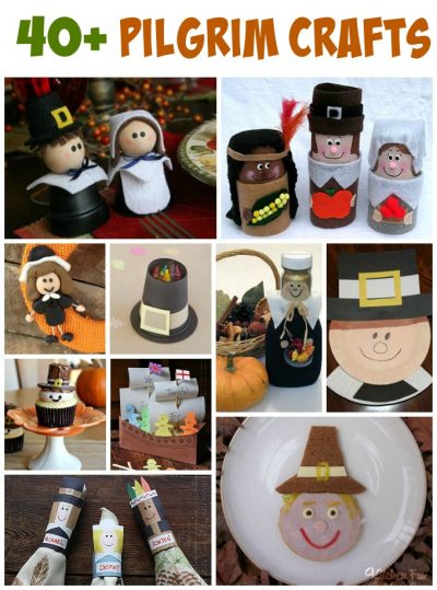 Looking for pilgrim crafts for the kids this Thanksgiving? We have collected over 40 pilgrim crafts and edible crafts for you to make!