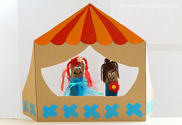 Tree Bark Theater Figures | Fun Family Crafts