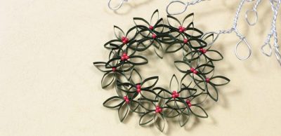 Quilled Holly Wreath