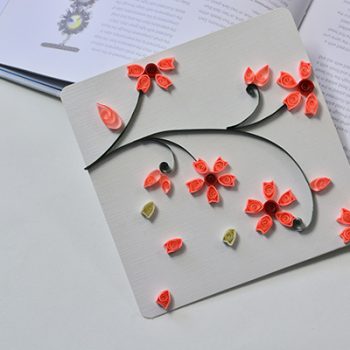Quilled Plum Flowers Card