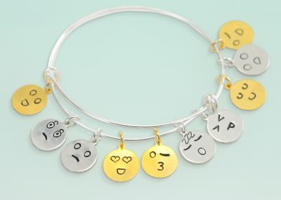 Metal Stamped Emoji Charms