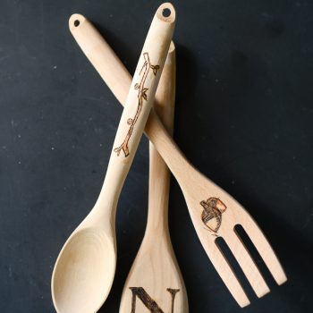 Wood Burnt Kitchen Spoons