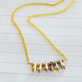 Chain Necklace with Drop Beads